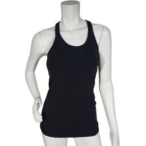 Lululemon Womens Size 6 Strappy Back Tank Top Form Fitting Built In Bra